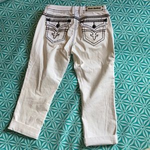 Rock Revival white denim Capri